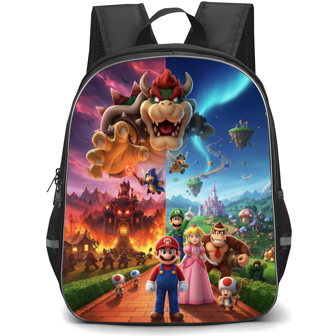 The Super Mario Galaxy Backpack School Bag StudentPack - The Super Mario Galaxy Split Standing Portrait Poster