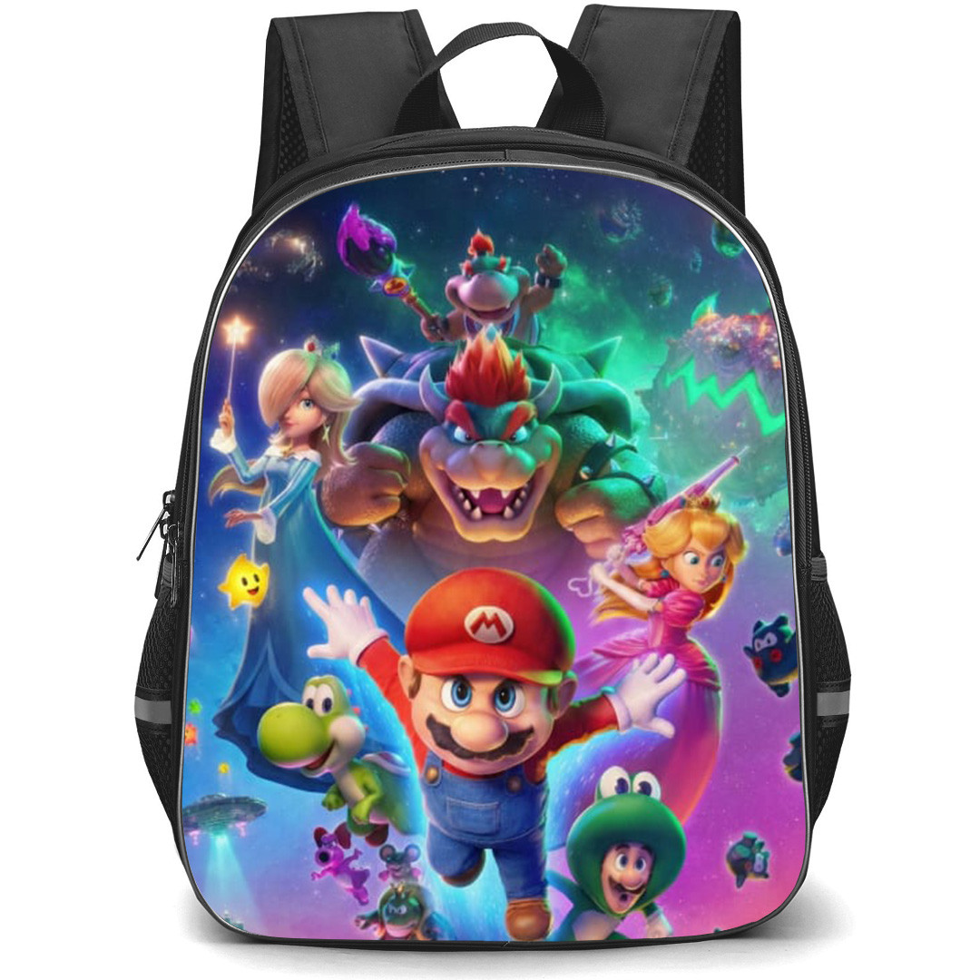 The Super Mario Galaxy Backpack School Bag StudentPack - The Super Mario Galaxy Jumping Portrait Series Poster