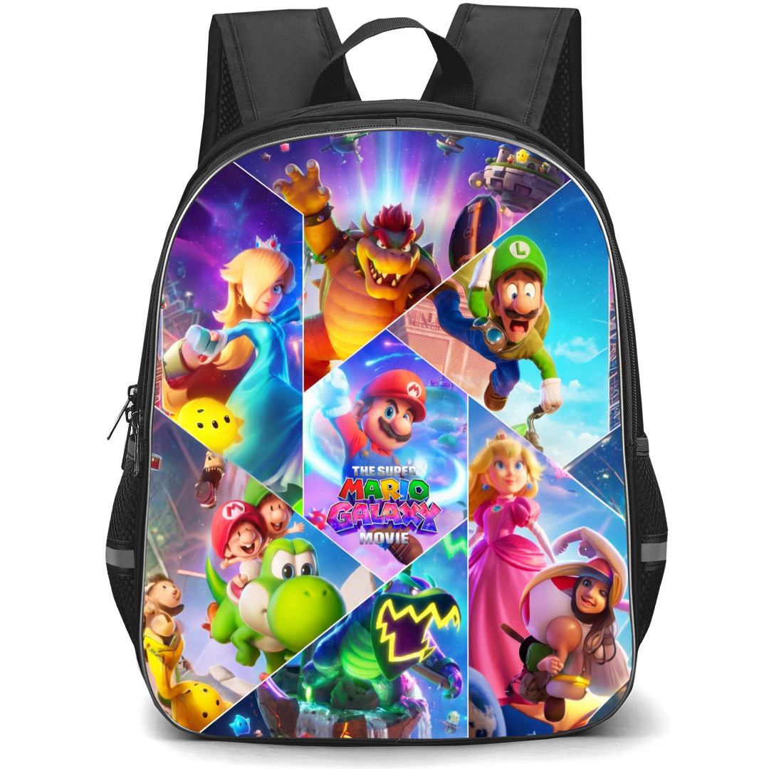 The Super Mario Galaxy Backpack School Bag StudentPack - Comic Style Series Poster