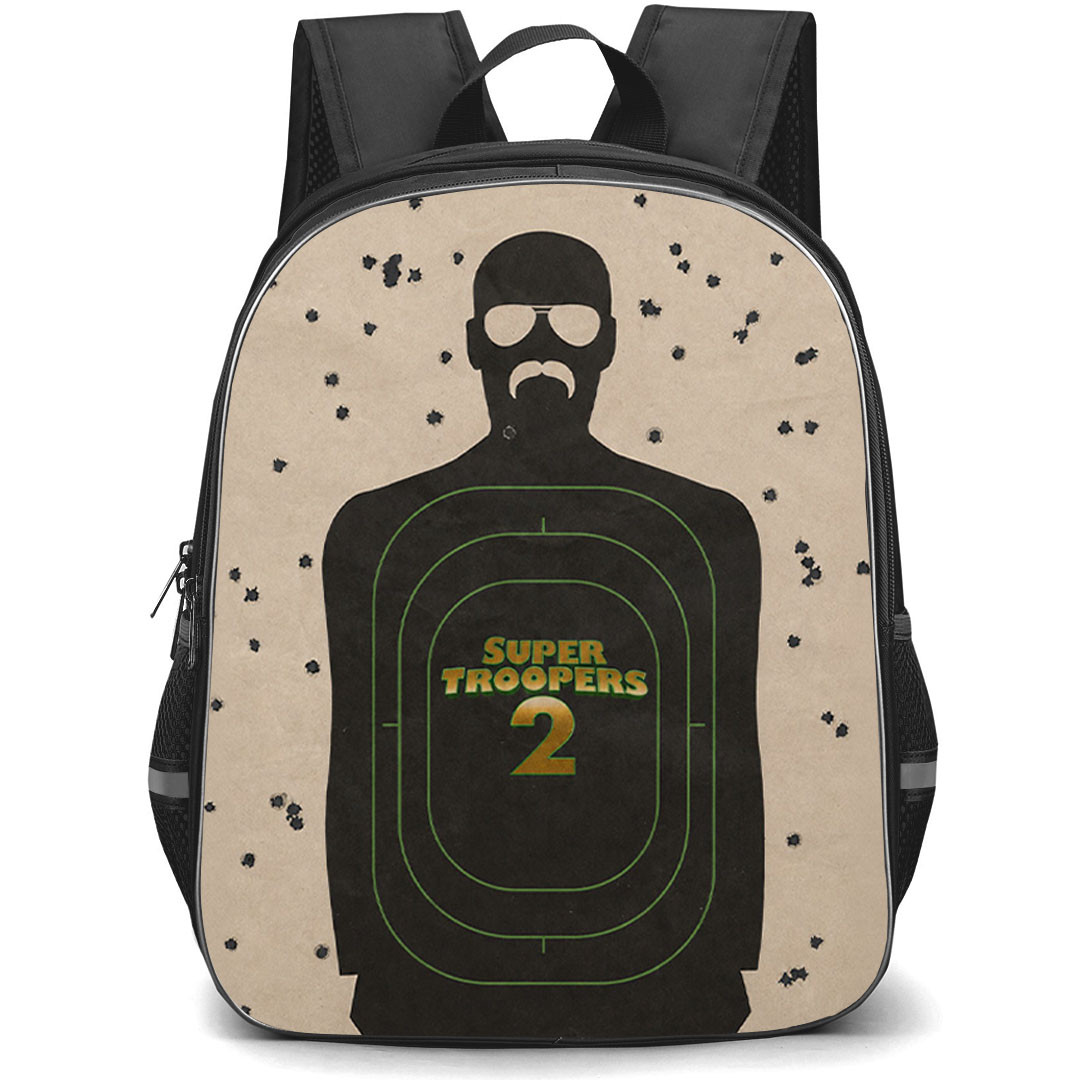 Super Troopers 2 Backpack School Bag StudentPack - Super Troopers 2 Shooting Range Target Art Poster