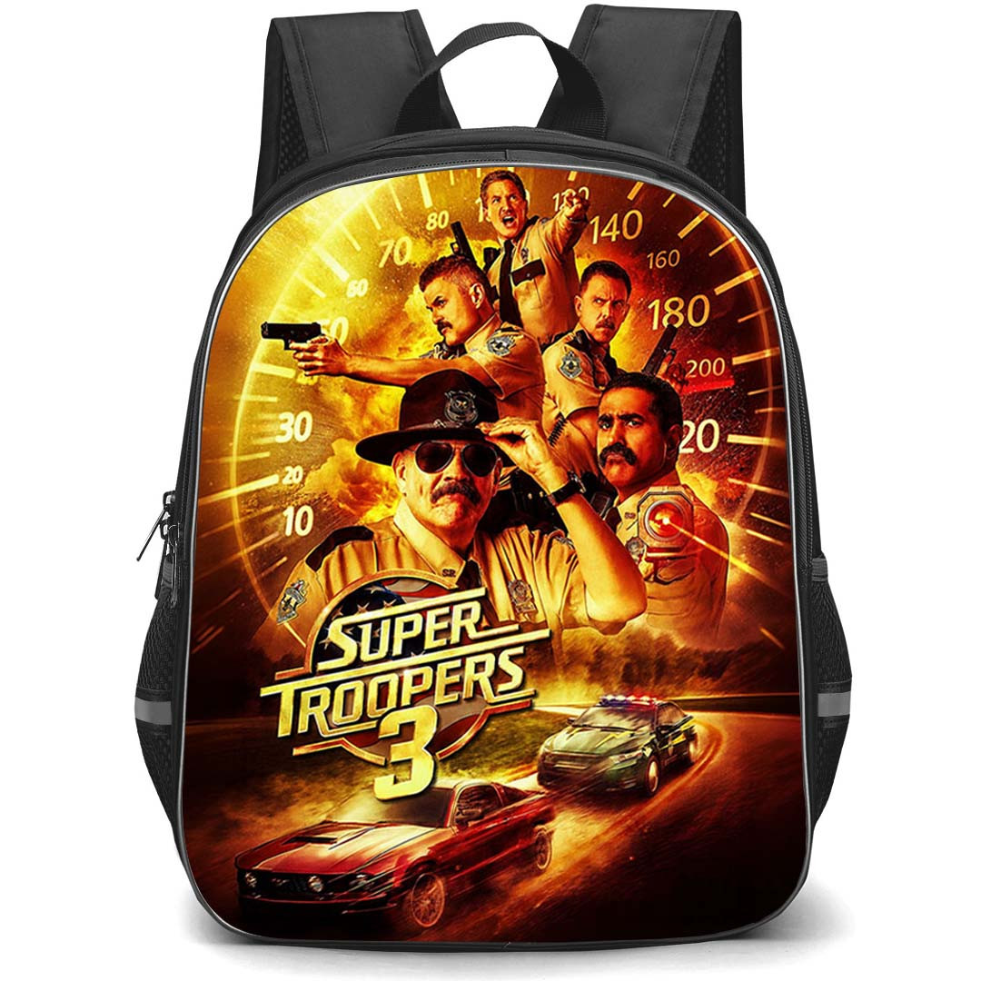 Super Troopers Backpack School Bag StudentPack - Super Troopers 3 High Speed Chase Action Movie Poster