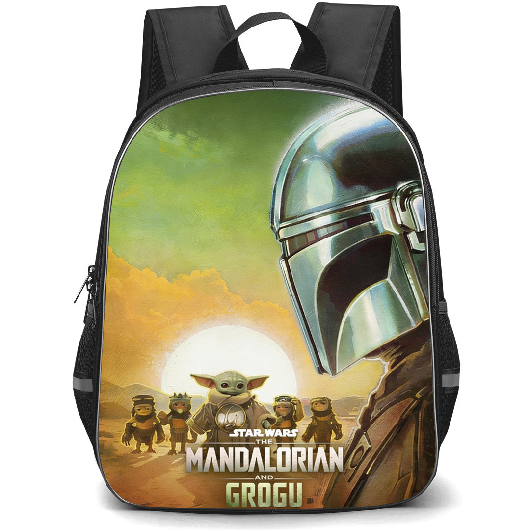 Star Wars The Mandalorian And Grogu Backpack School Bag StudentPack - Star Wars The Mandalorian And Grogu Desert Series Poster