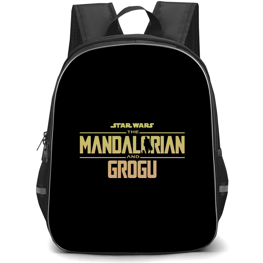 Star Wars The Mandalorian And Grogu Backpack School Bag StudentPack - Star Wars The Mandalorian And Grogu Series Logo Wordmark