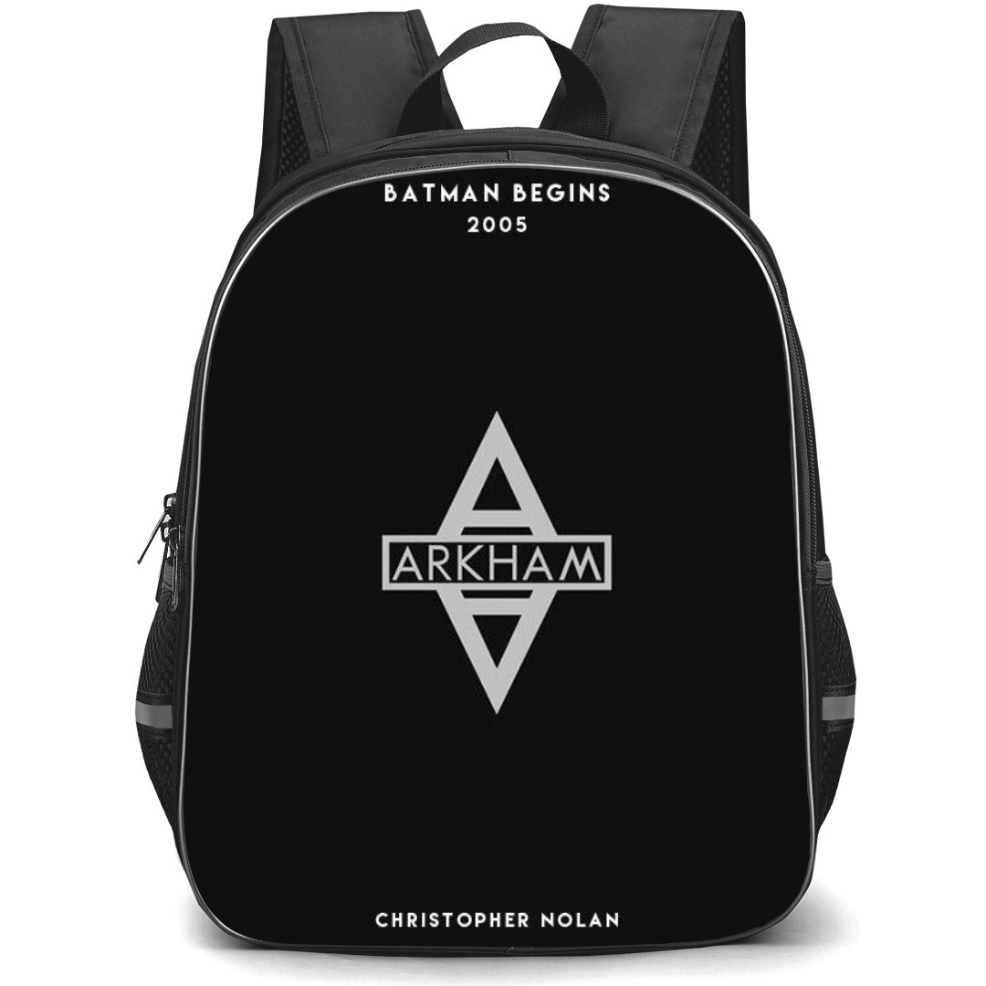 The Dark Knight Backpack StudentPack - The Dark Knight Arkham Logo On Black Background