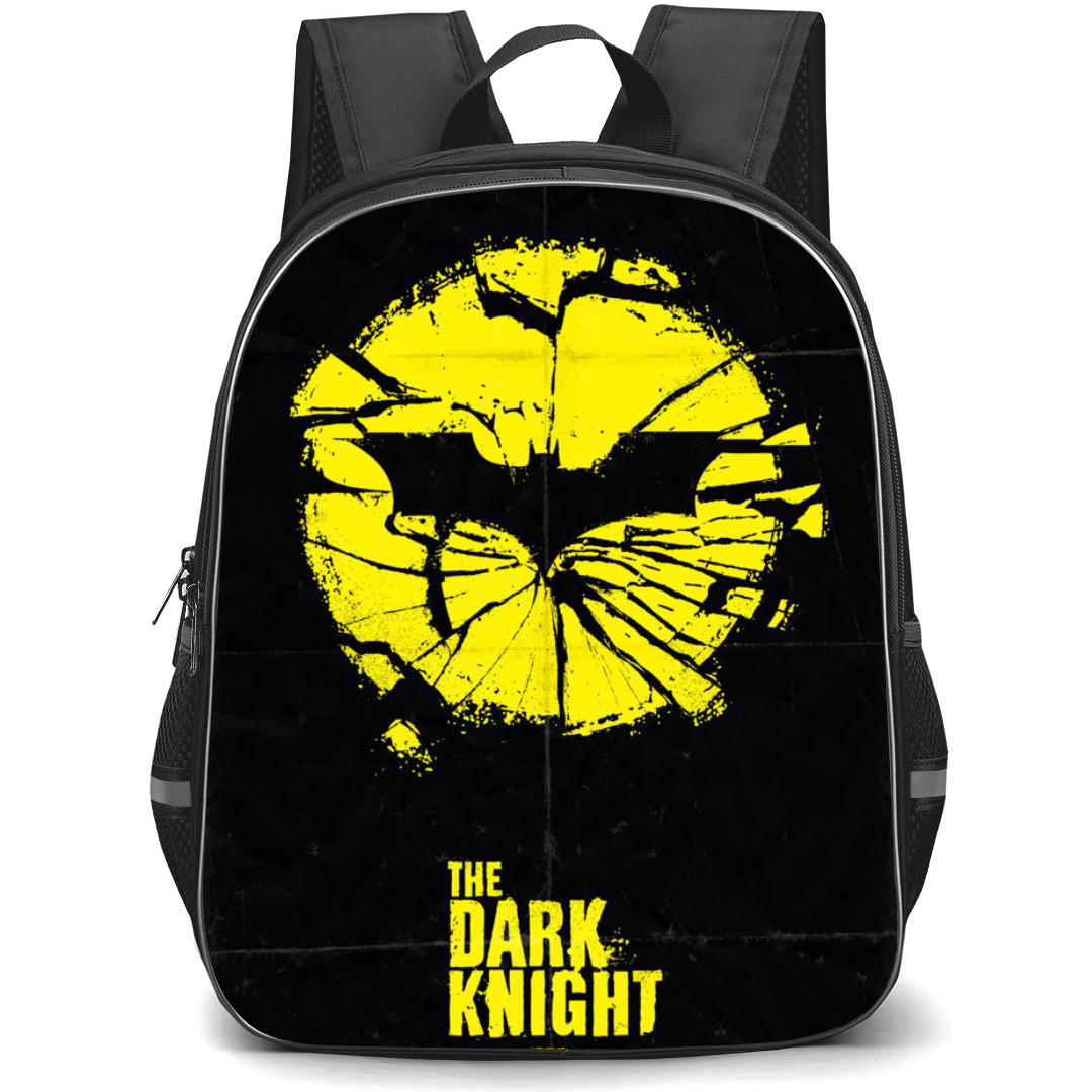 The Dark Knight Backpack StudentPack - The Dark Knight Black and Yellow Minimal Poster