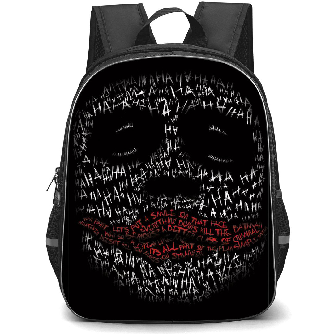 The Dark Knight Backpack StudentPack - The Dark Knight Joker Face In Text