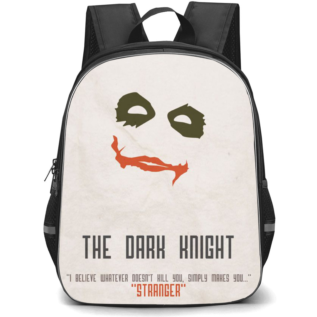The Dark Knight Backpack StudentPack - The Dark Knight Joker Stranger Minimalist Poster