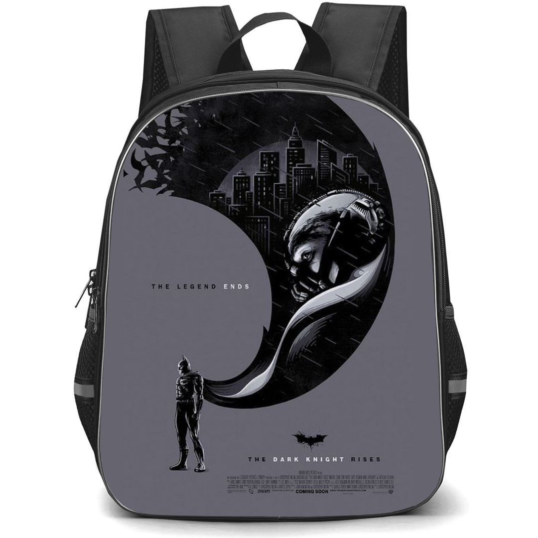 The Dark Knight Backpack StudentPack - The Dark Knight Rises The Legend Ends Black Illustration Art