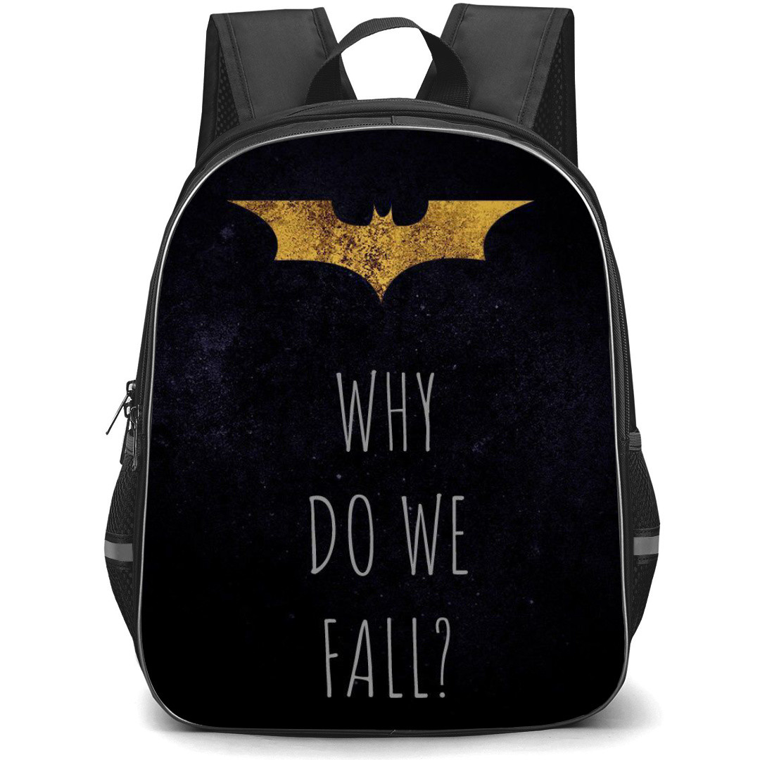 The Dark Knight Backpack StudentPack - The Dark Knight Why Do We Fall Poster