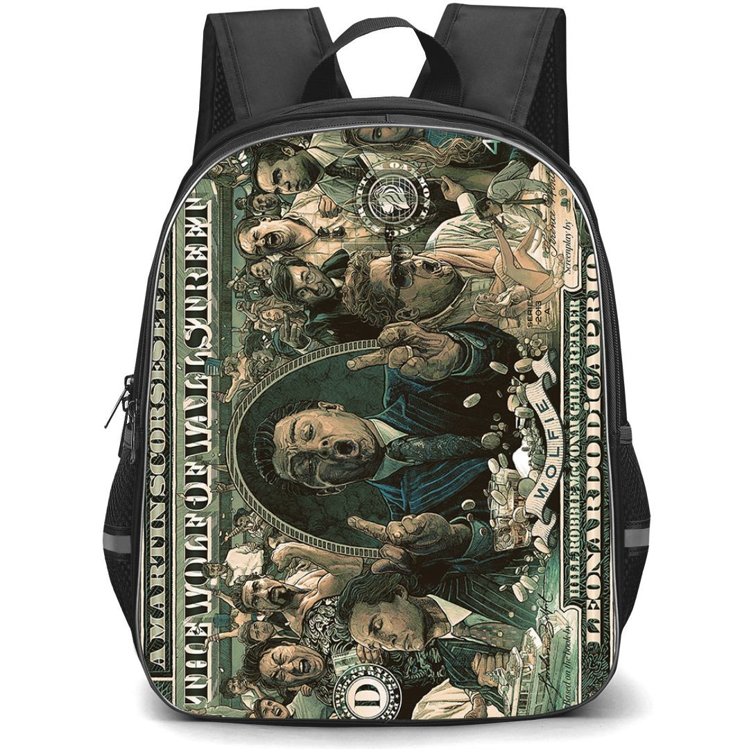 The Wolf Of Wall Street Backpack StudentPack - The Wolf Of Wall Street 100 USD Wolfie Poster