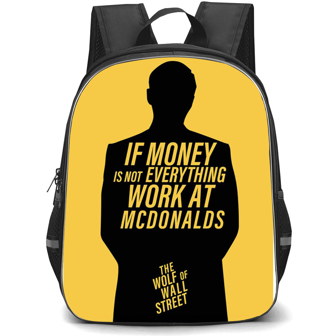The Wolf of Wall Street Backpack StudentPack - The Wolf of Wall Street Motivational Quote Minimalist Art