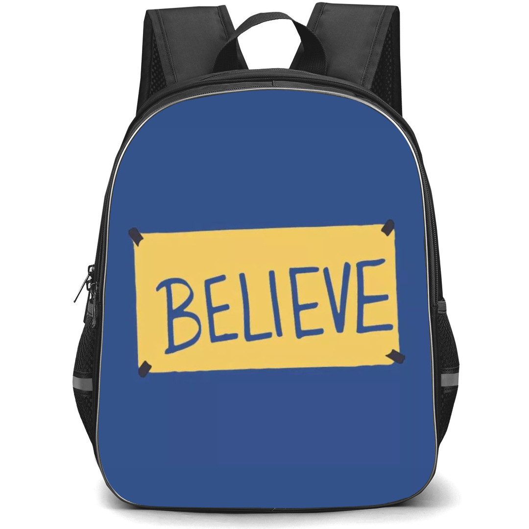 Ted Backpack StudentPack - Ted Movie Believe Sticker On Blue Background