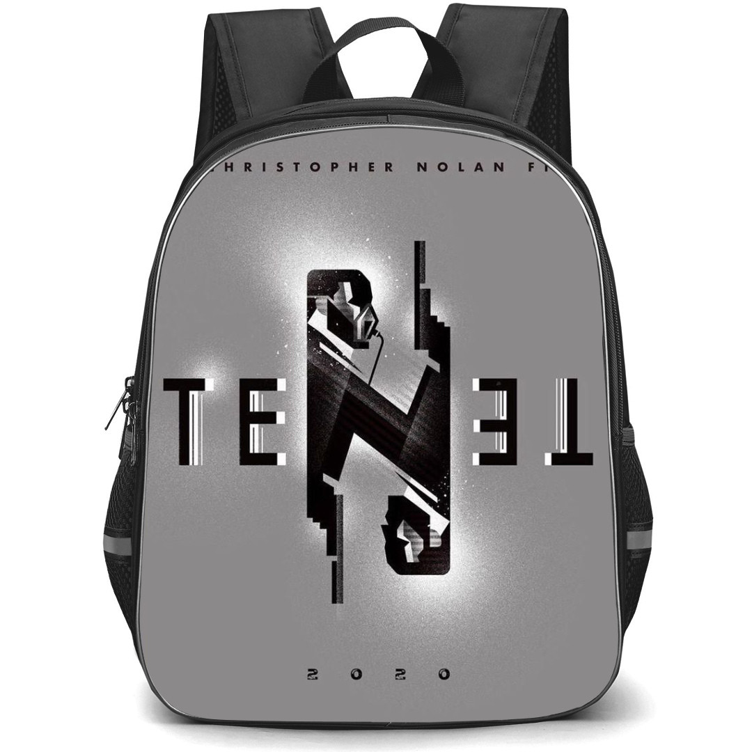 Tenet Backpack StudentPack - Tenet 2020 Movie Logo on Silver Background