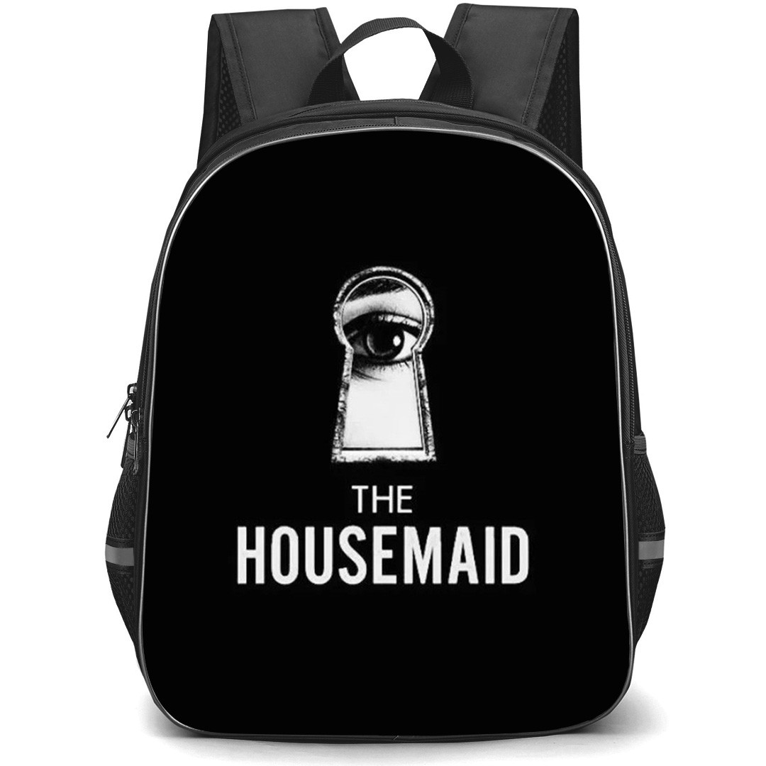 The Housemaid Backpack School Bag StudentPack - The Housemaid Black And White Keyhole Poster
