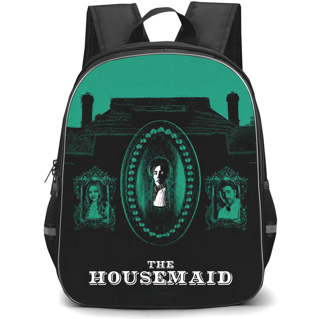 The Housemaid Backpack School Bag StudentPack - The Housemaid Haunted House Retro Illustration Poster