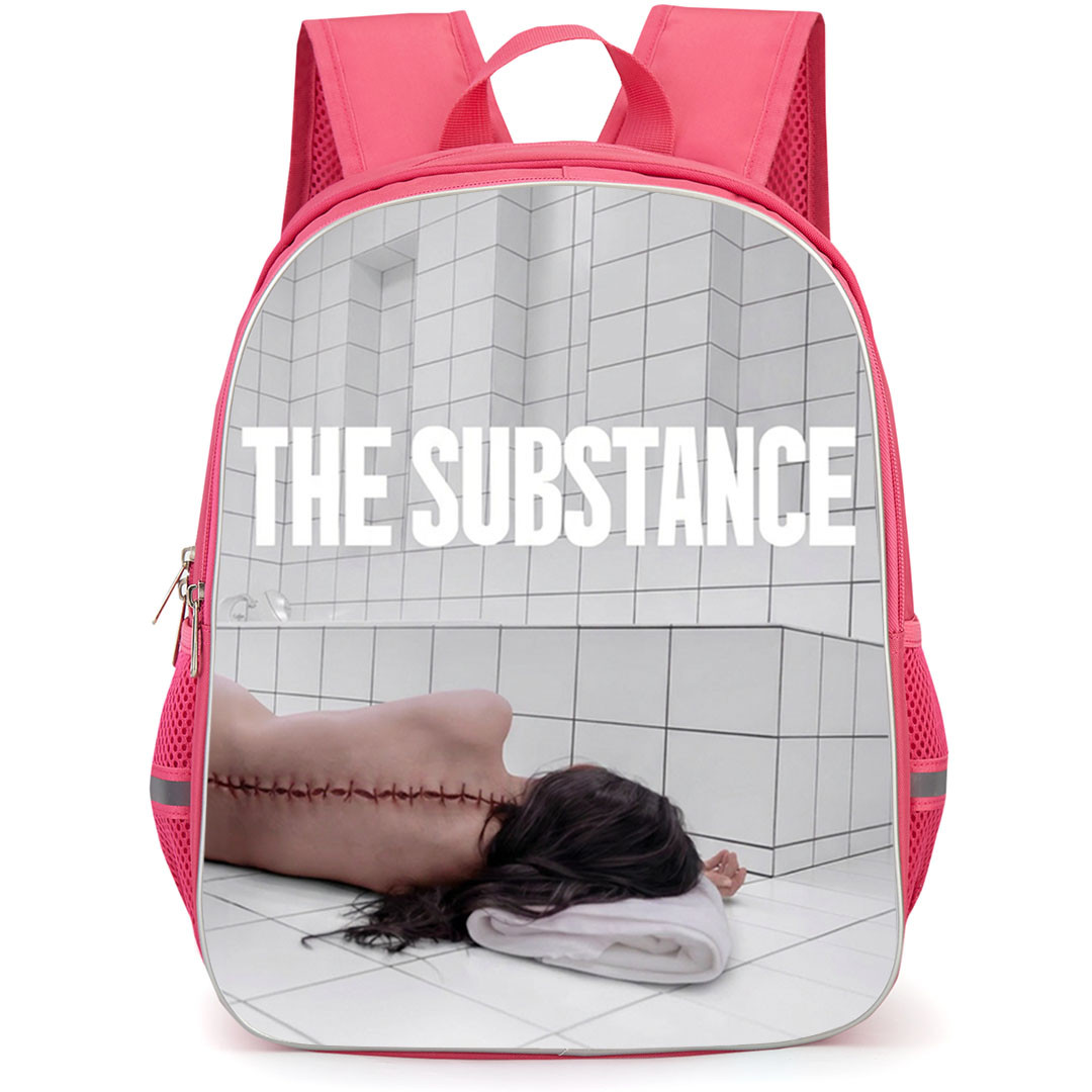 The Substance Backpack School Bag StudentPack - The Substance Back Stitch Body Horror Scene Poster