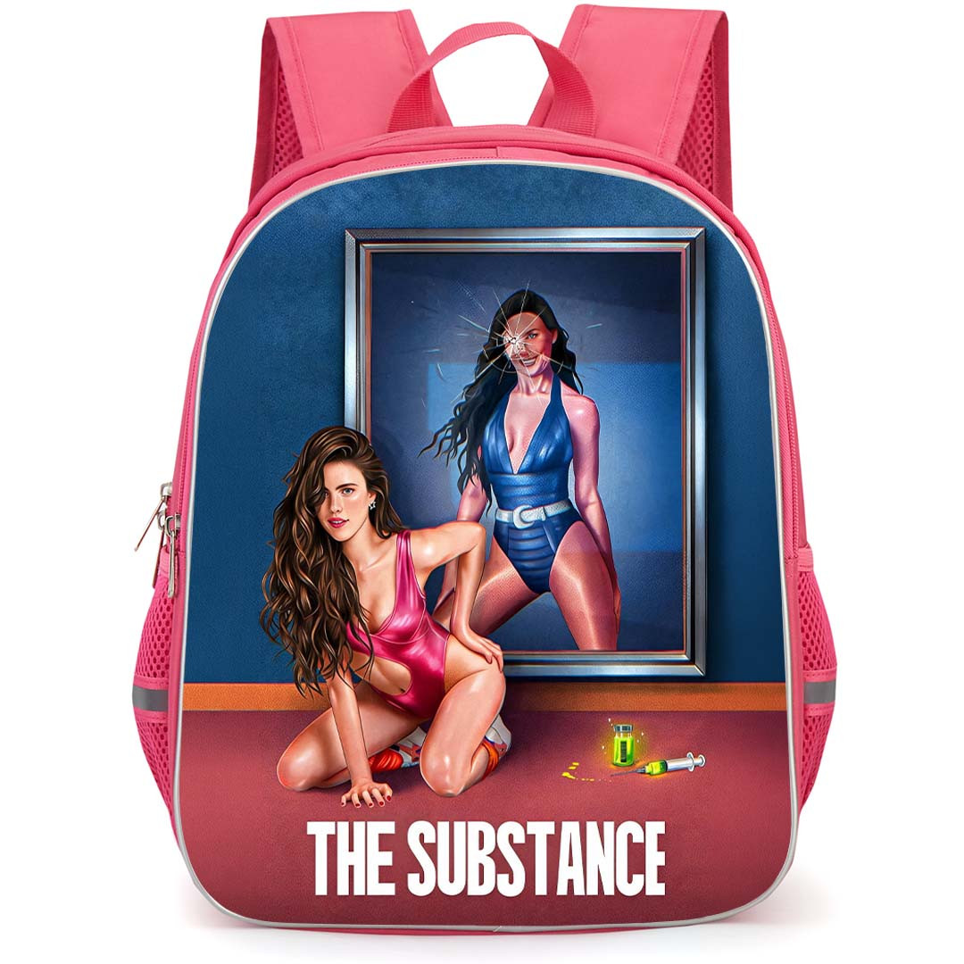 The Substance Backpack School Bag StudentPack - The Substance Broken Mirror Beauty Horror Artwork Poster