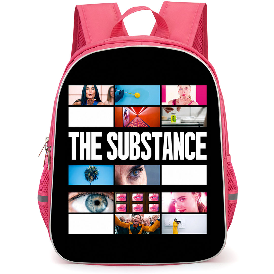 The Substance Backpack School Bag StudentPack - The Substance Movie Scene Collage Poster