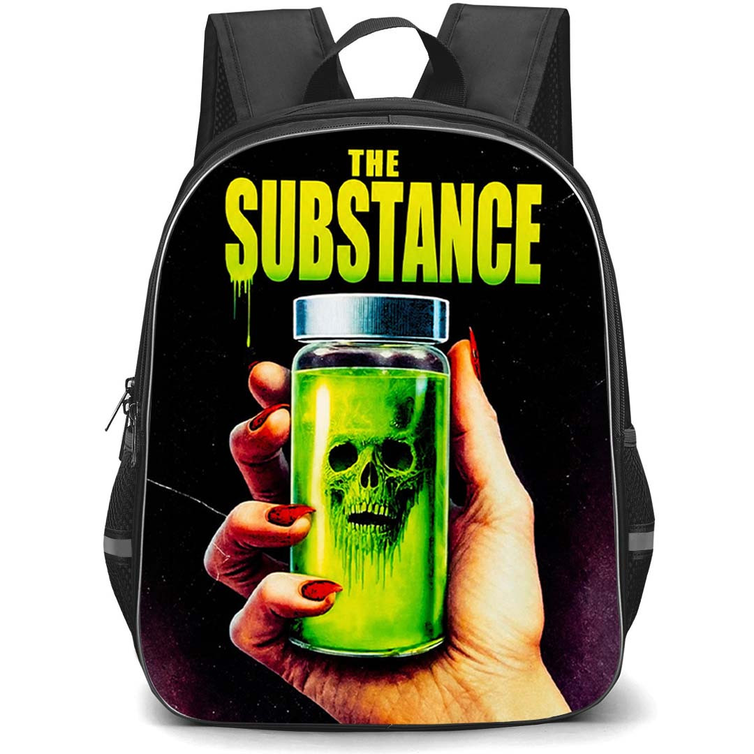 The Substance Backpack School Bag StudentPack - The Substance Toxic Serum Skull Horror Poster