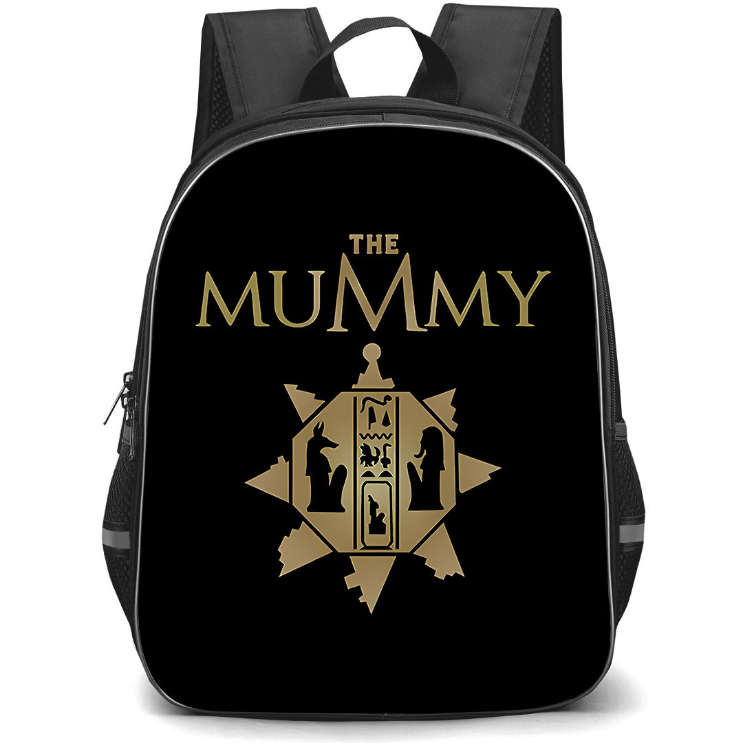 The Mummy 1999 Backpack School Bag StudentPack - The Mummy 1999 Minimal Egyptian Relic Symbol On Black Background