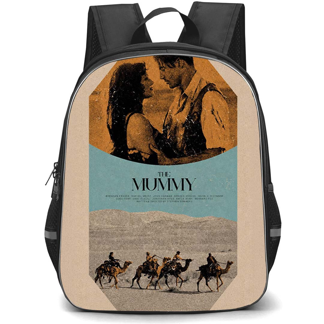 The Mummy 1999 Backpack School Bag StudentPack - The Mummy 1999 Rick O Connell & Evelyn Vintage Art Poster