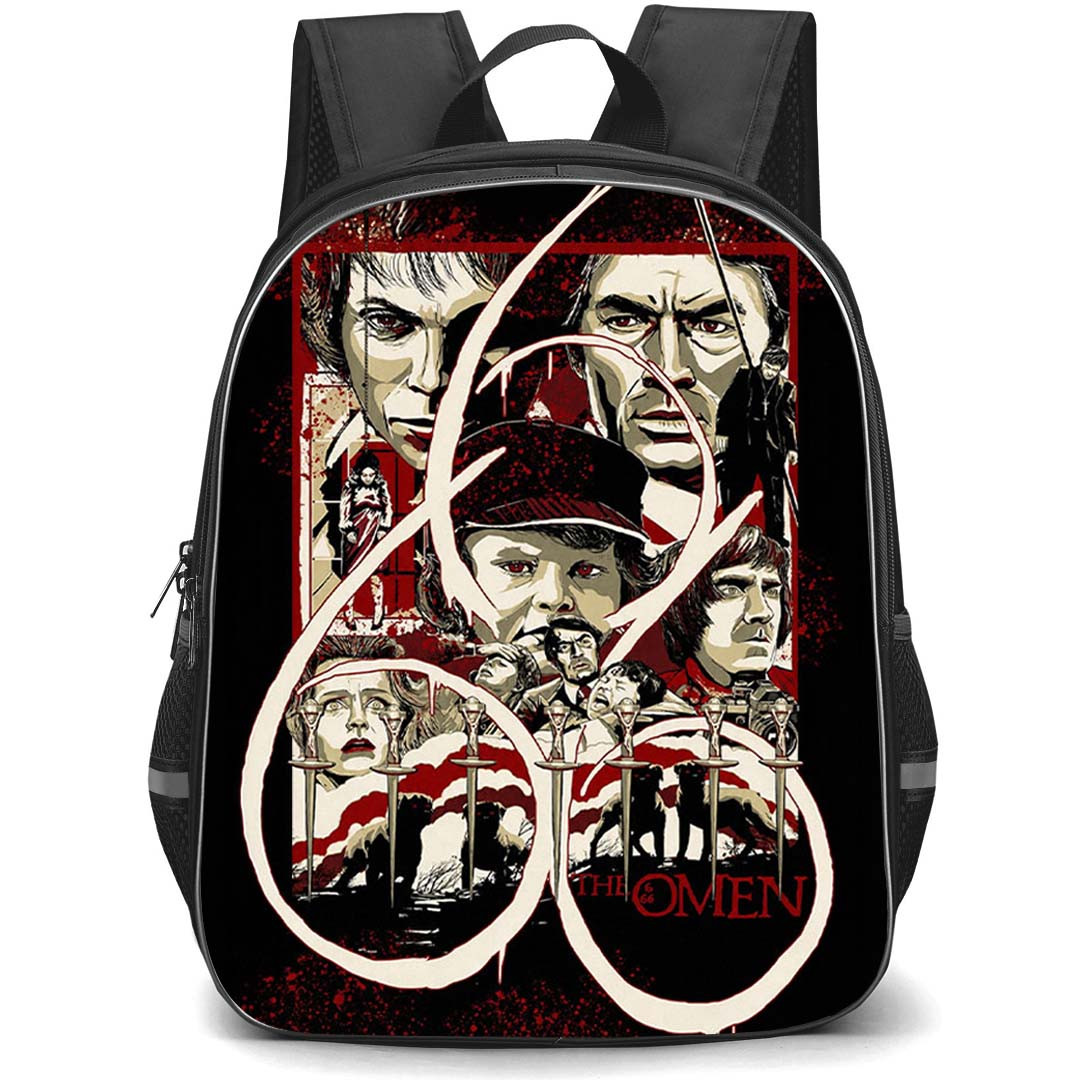 The Omen Backpack School Bag StudentPack - The Omen Illustrated Collage Poster
