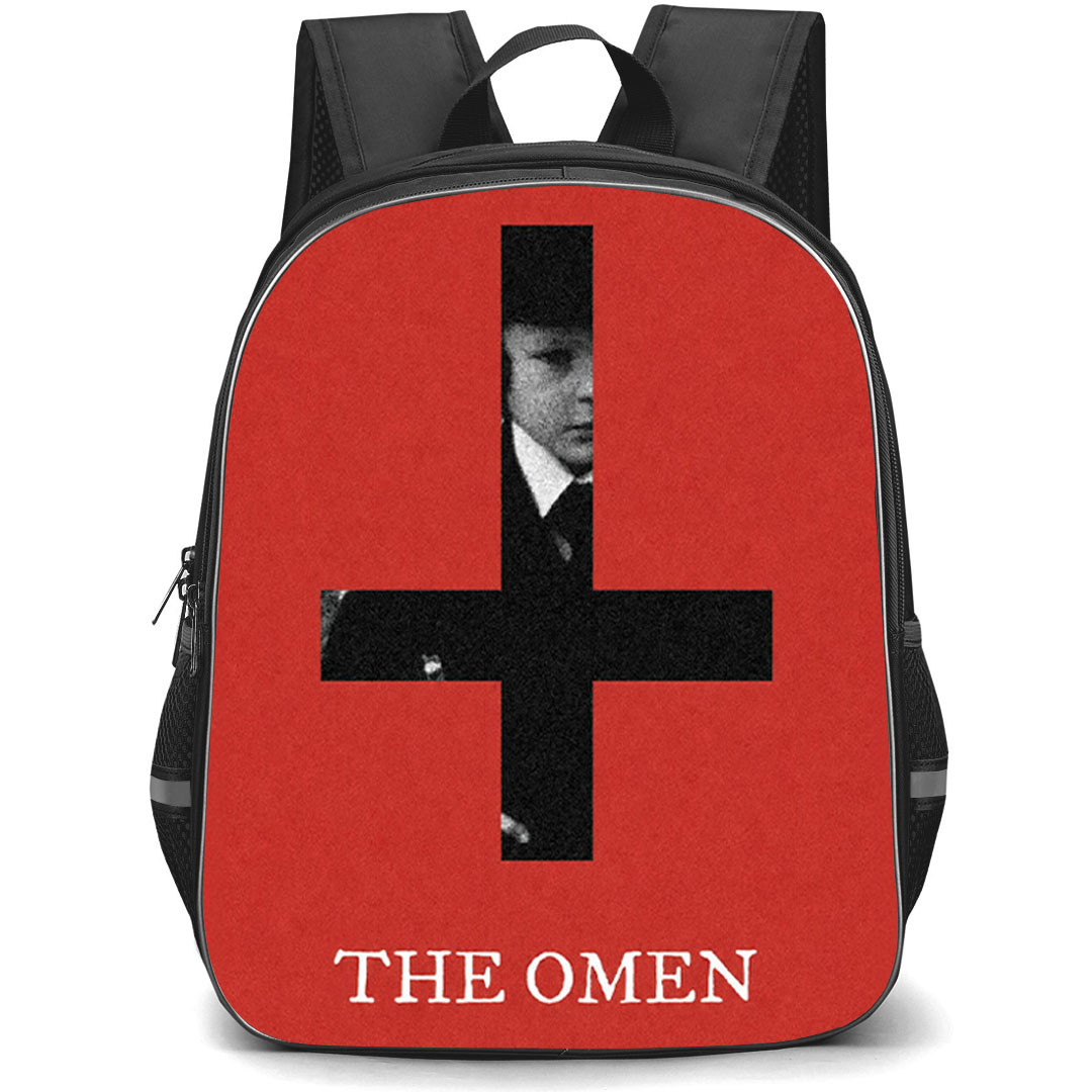 The Omen Backpack School Bag StudentPack - The Omen Minimalist Inverted Cross Poster