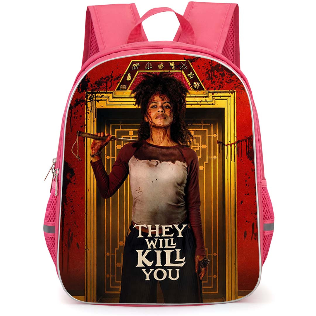 They Will Kill You Asia Reaves Backpack School Bag StudentPack - Asia Reaves Bloodied Survivor Poster