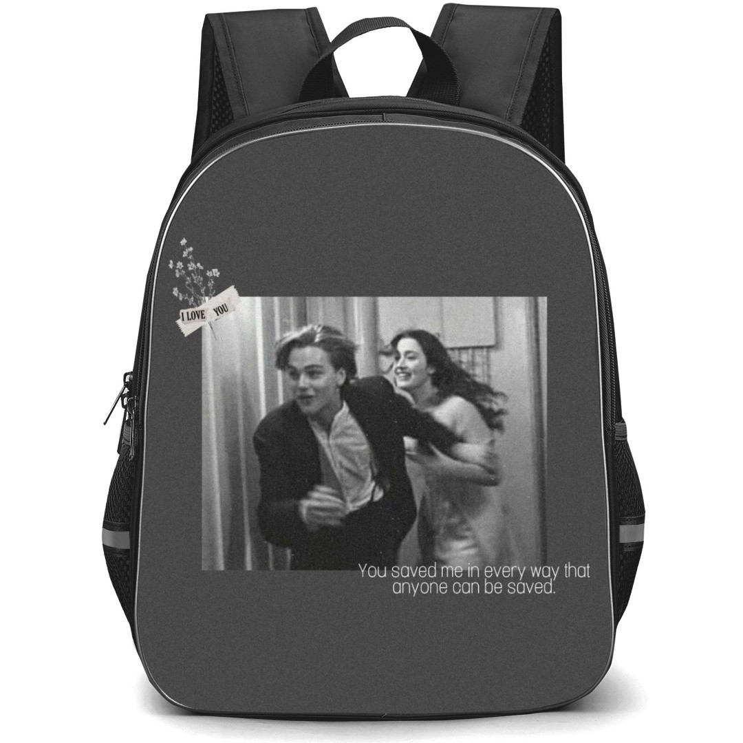 Titanic Backpack StudentPack - Titanic Movie Rose And Jack You Save Me In Every Way Grayscale Poster