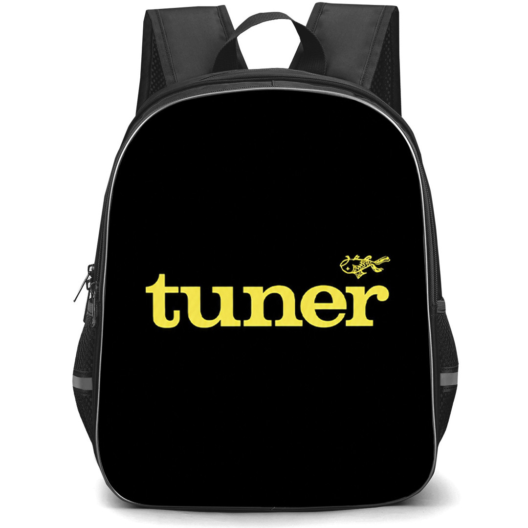 Tuner Backpack School Bag StudentPack - Tuner Yellow Logo On Black Background