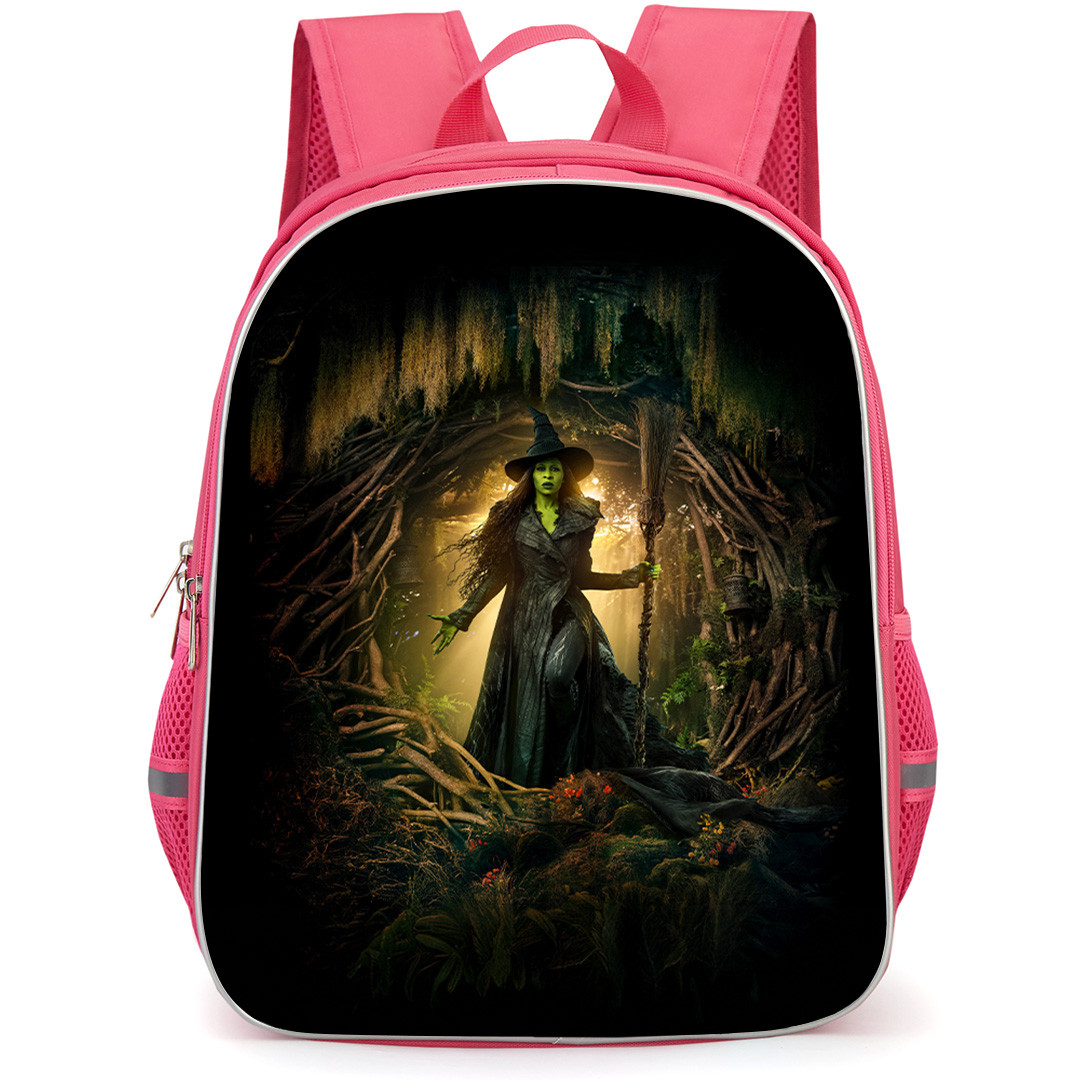 Wicked Backpack School Bag StudentPack - Wicked For Good Elphaba In A Cave with Black Background