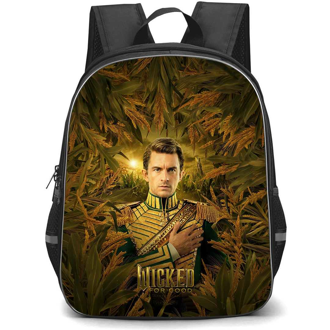 Wicked Backpack School Bag StudentPack - Wicked For Good Prince Fiyero Profile with Golden Background