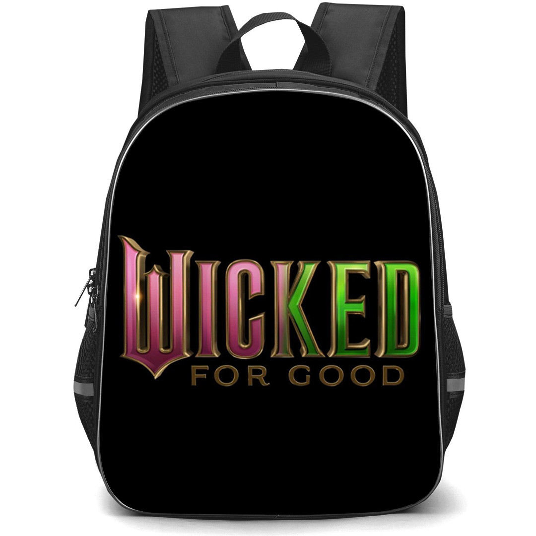 Wicked Backpack School Bag StudentPack - Wicked For Good Movie Logo with Black Background