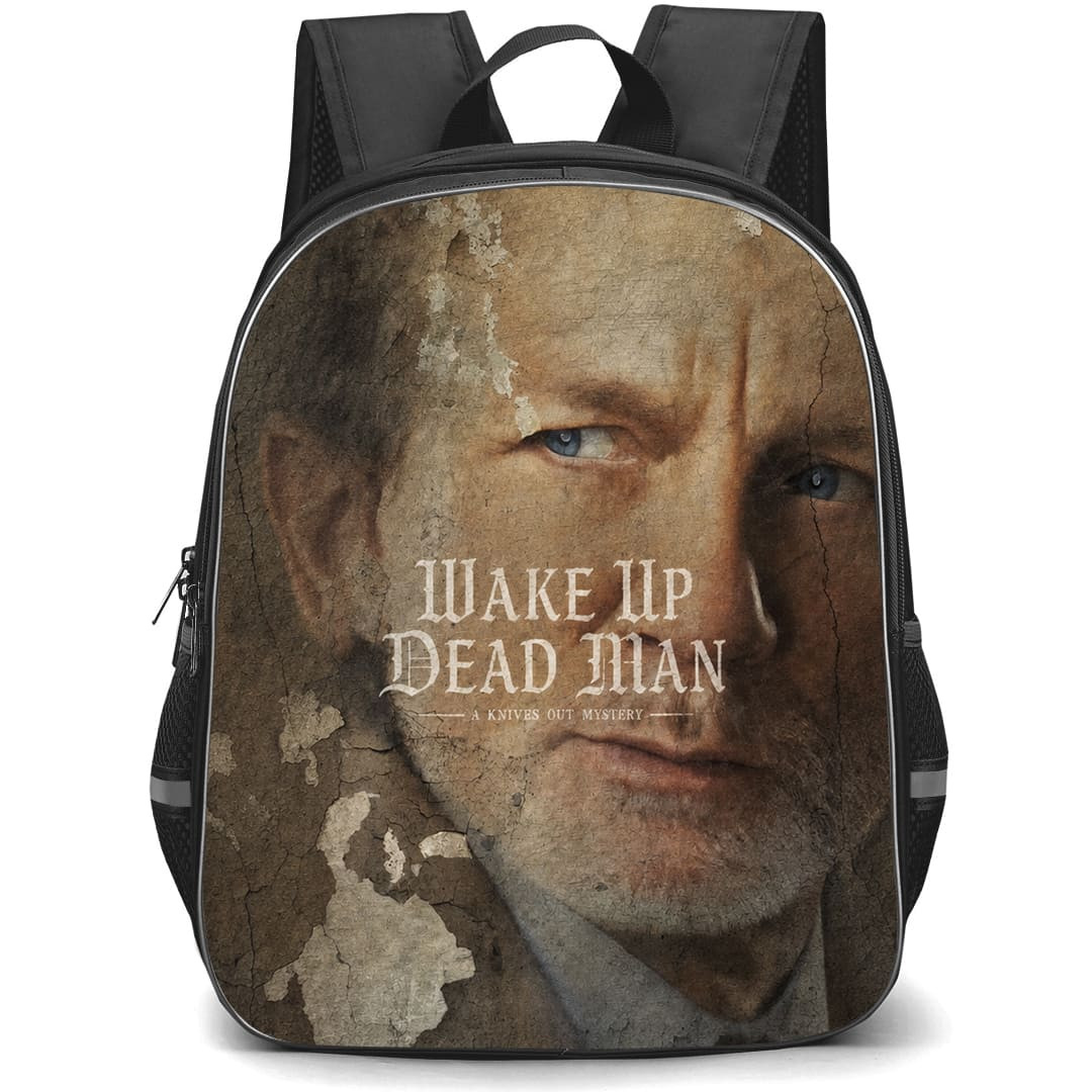 Wake Up Dead Man Benoit Blanc Backpack School Bag StudentPack - Benoit Blanc Grunge Mystery Poster