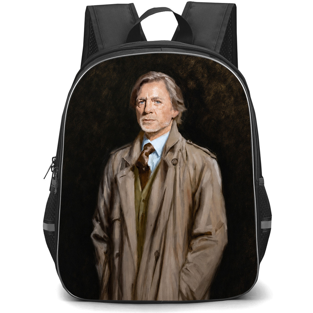 Wake Up Dead Man Benoit Blanc Backpack School Bag StudentPack - Benoit Blanc Oil Painting Portrait Poster