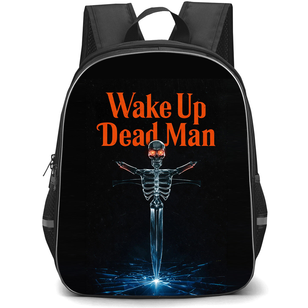 Wake Up Dead Man Backpack School Bag StudentPack - Wake Up Dead Man Skeleton Dagger Gothic Poster