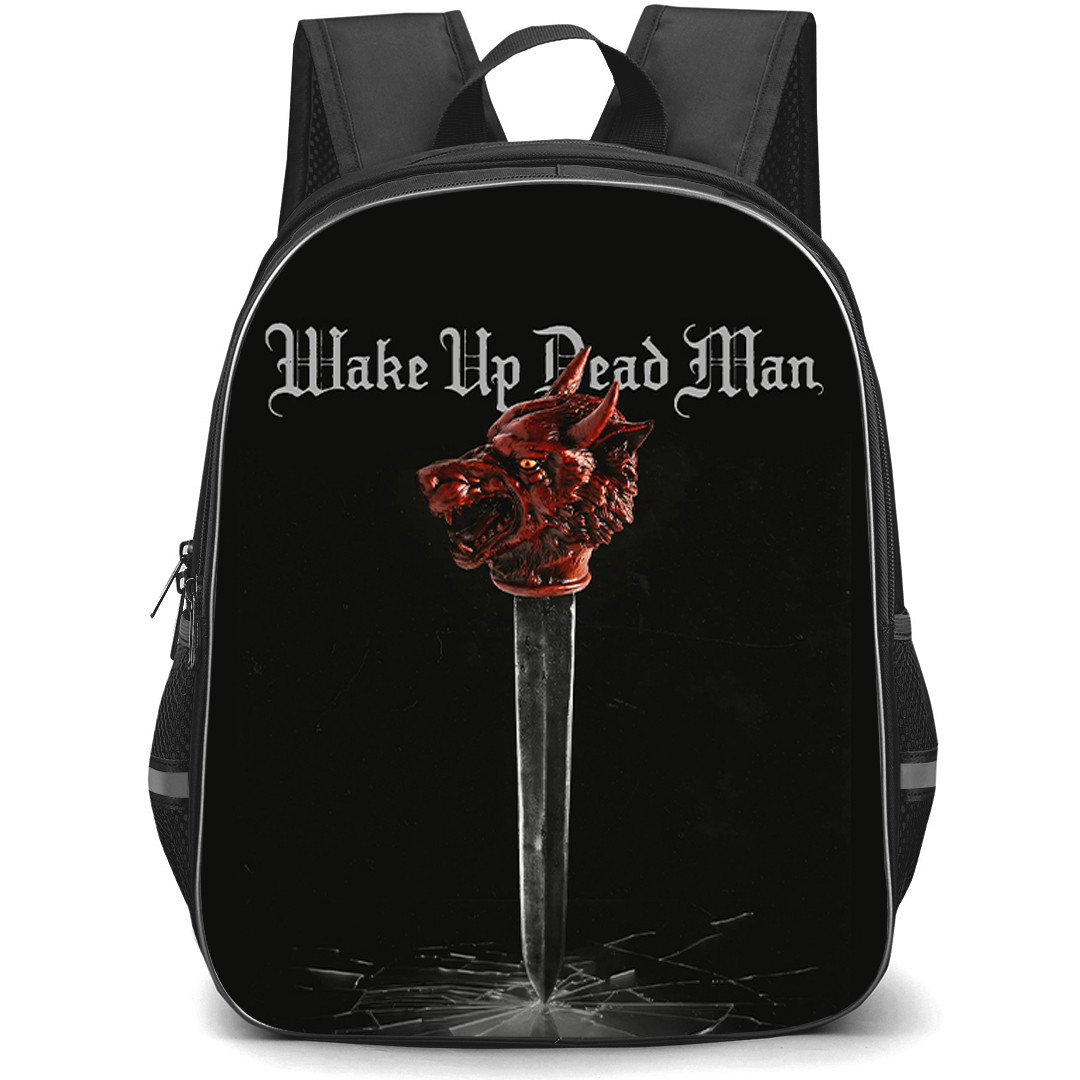 Wake Up Dead Man Backpack School Bag StudentPack - Wake Up Dead Man Wolf Head Dagger Movie Poster