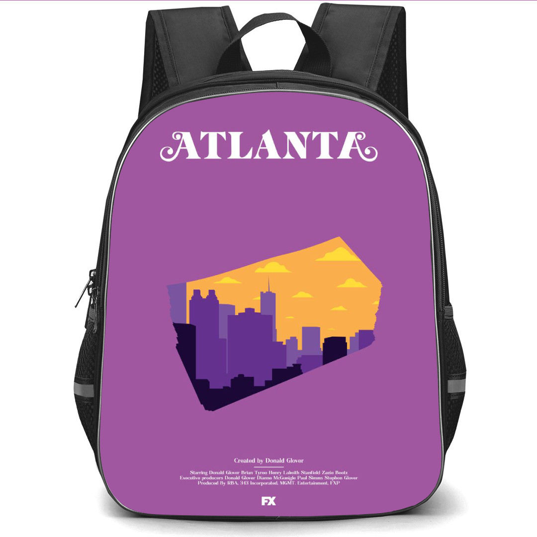Atlanta Backpack StudentPack - Atlanta Poster Illustration Art Purple Background