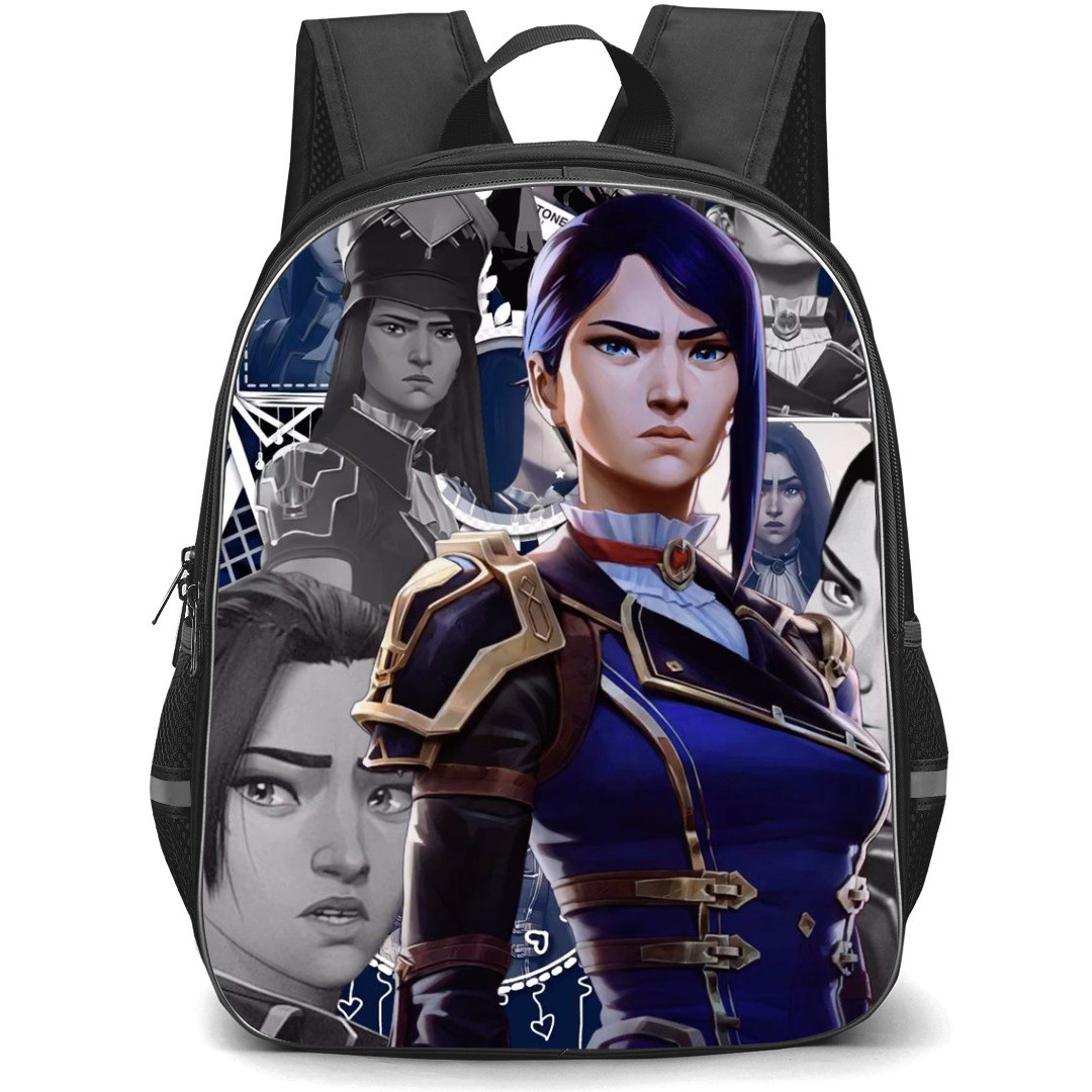 Famous Television Series Arcane Caitlyn Backpack StudentPack - Caitlyn Collage