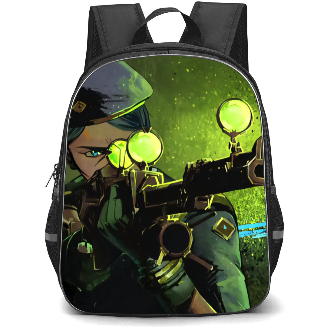 Famous Television Series Arcane Caitlyn Backpack StudentPack - Caitlyn Fight Pose