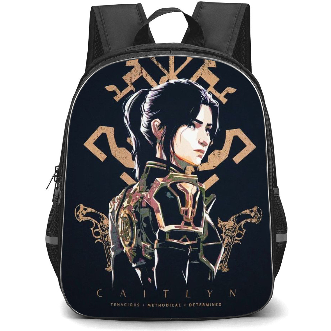 Famous Television Series Arcane Caitlyn Backpack StudentPack - Caitlyn Side Portrait