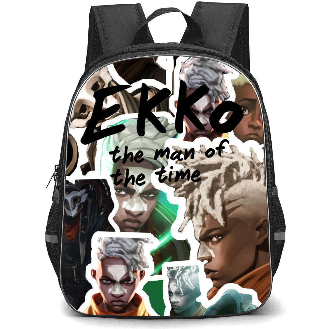 Famous Television Series Arcane Ekko Backpack StudentPack - Ekko Sticker Collage