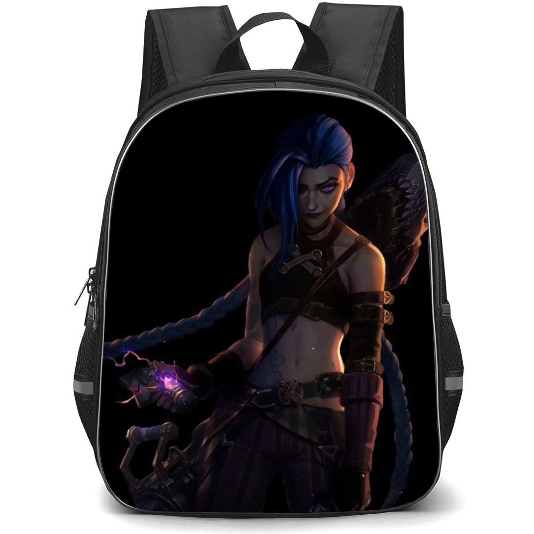 Arcane Jinx Backpack StudentPack - Arcane Jinx Standing On Black Background