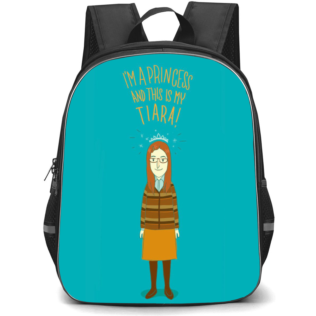 The Big Bang Theory Backpack StudentPack - Amy Farrah Fowler I Am A Princess And This is My Tiara Cartoon Art