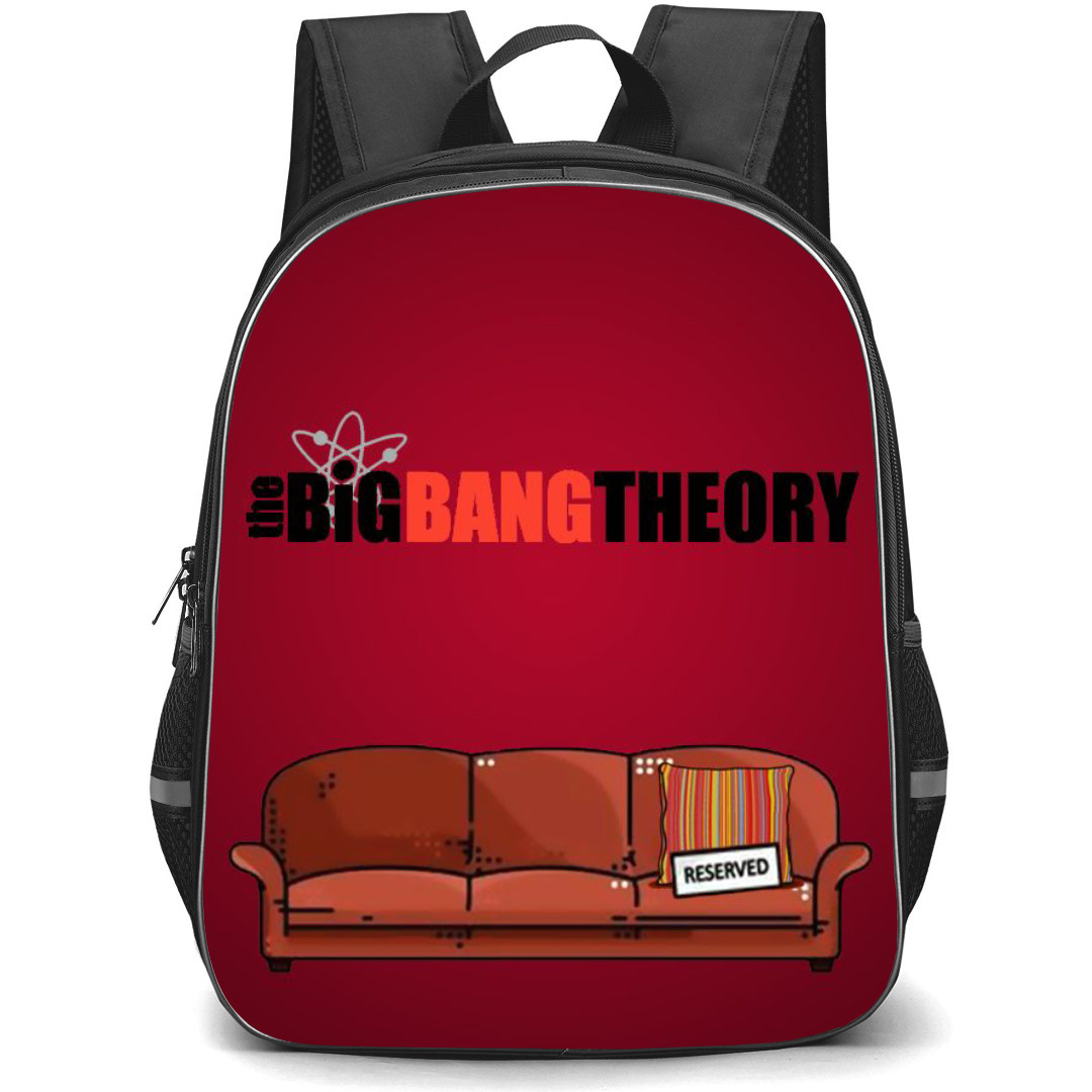 The Big Bang Theory Backpack StudentPack - The Big Bang Theory Illustrated Sofa On Red Background