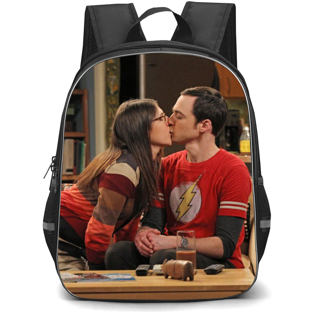 The Big Bang Theory Backpack StudentPack - Sheldon Cooper And Amy First Kiss Poster