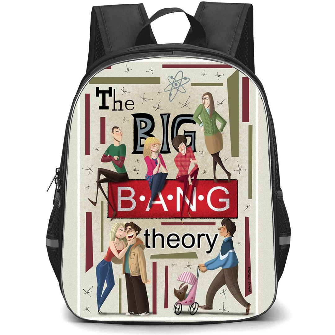 The Big Bang Theory Backpack StudentPack - The Big Bang Theory Cartoon Art Illustration Poster