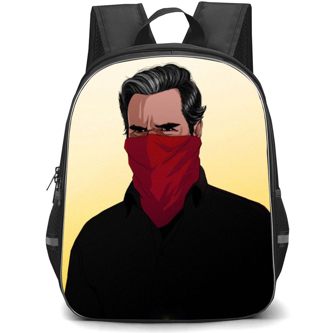 Better Call Saul Backpack StudentPack - Lalo Salamanca Wearing Red Mask Illustration Art