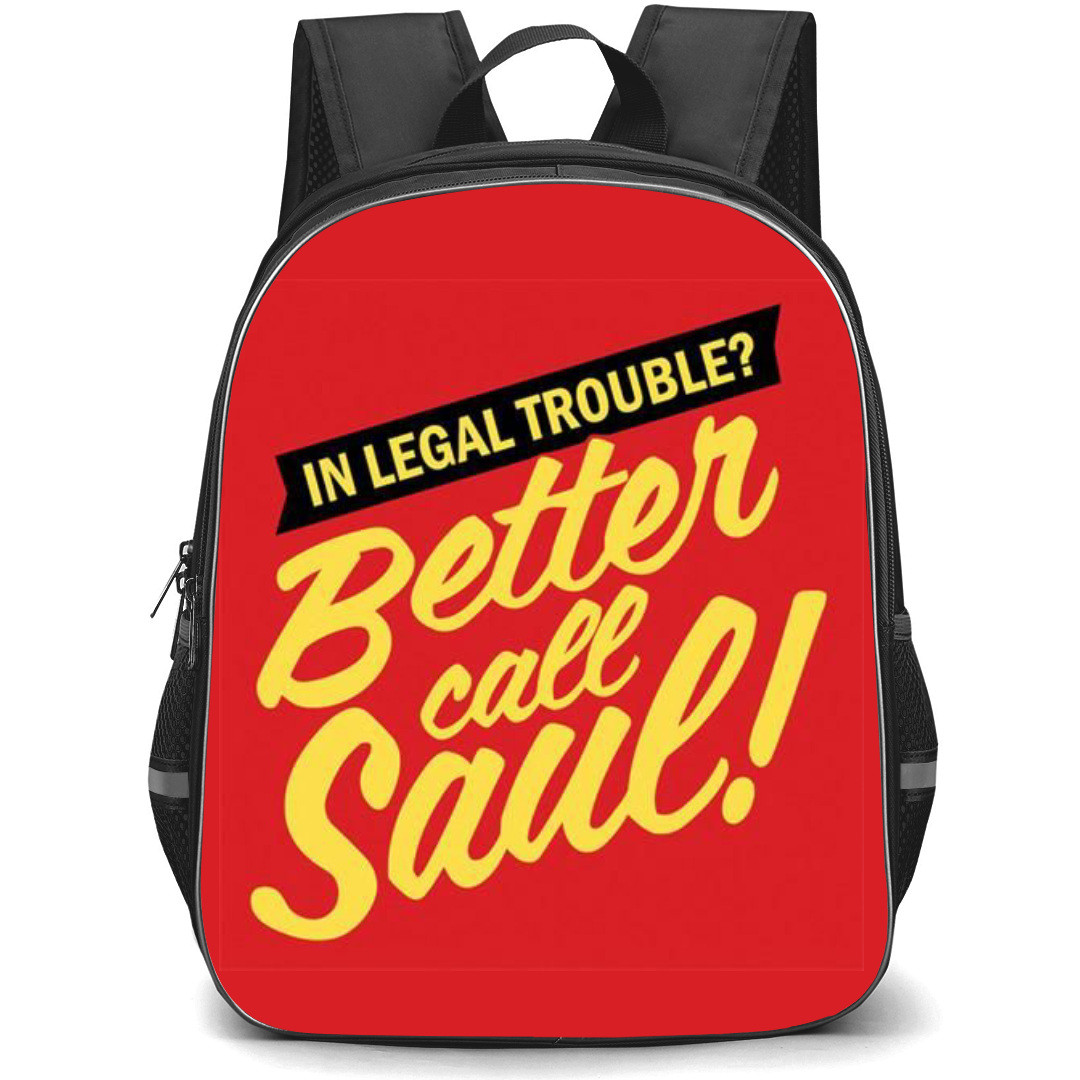 Better Call Saul Backpack StudentPack - Better Call Saul Logo On Red Background