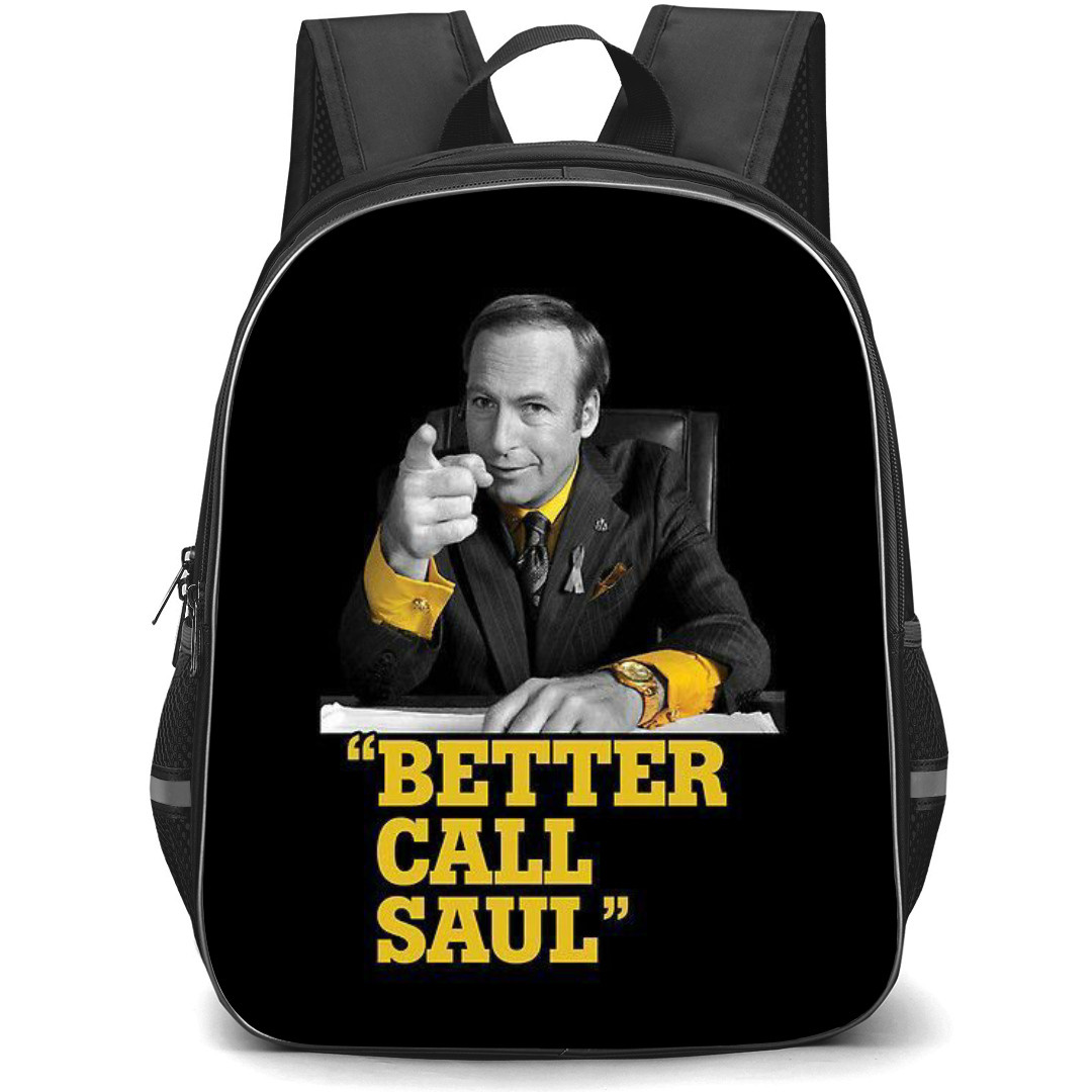 Better Call Saul Backpack StudentPack - Saul Goodman Grayscale Picture On Black Background